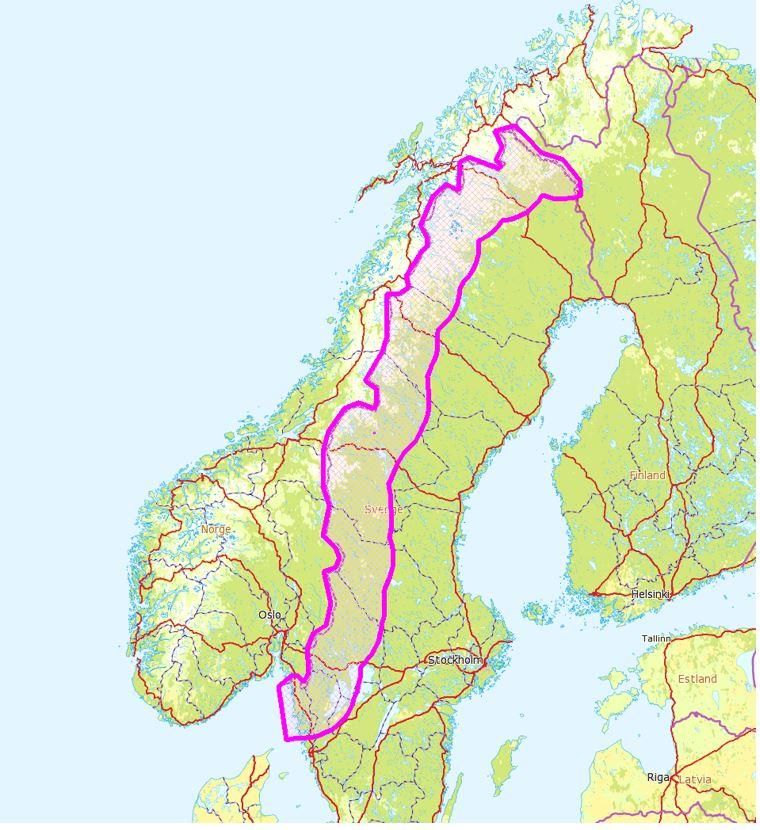 Omfang på avtalen Fra Kartverket: N50 kartdata (1:50 000) N250 kartdata (1:250 000) N1000 kartdata (1:1 mill) ELVEG/VBASE (Nasjonal veidatabase) Fra Lantmäteriet: Terrengkart, vektor