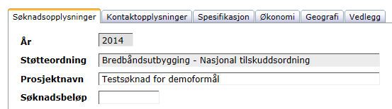 2. Elektronisk søknadsskjema En søknad består av to deler: 1. Elektronisk søknadsskjema. Dette fylles ut på nettstedet www.regionalforvaltning.no 2. Skjema for tilleggsinformasjon.