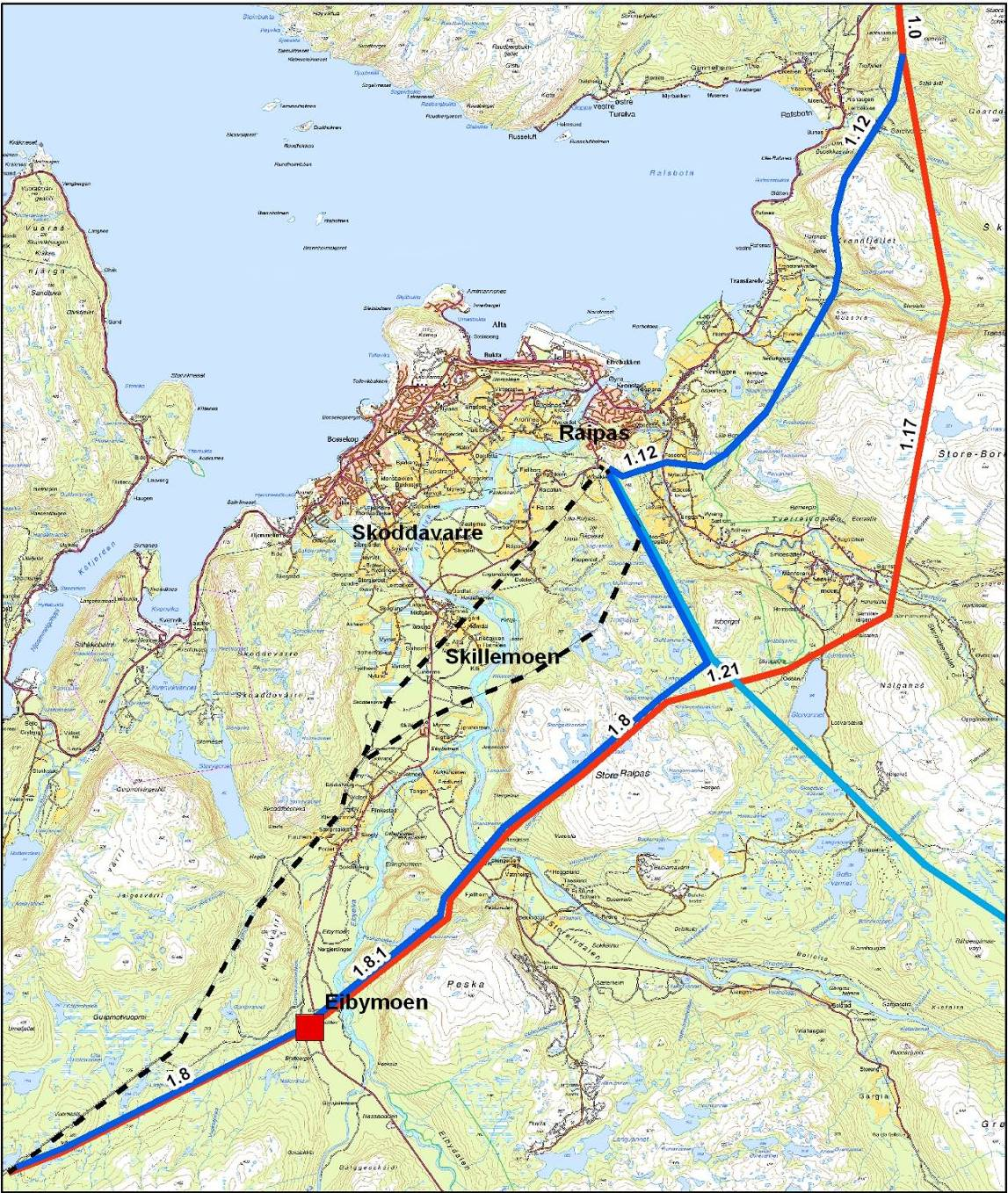 420 kv Balsfjord - Hammerfest Traséalternativ 1.8 1.8.1 1.21-1.