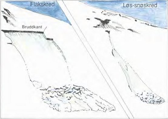 Snøskred Massebevegelse av snø, våt eller tørr, som beveger seg raskt