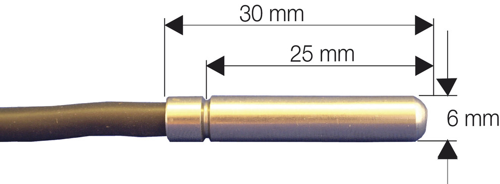 Mål Tekniske data NTC givere Givertype NTC (Type 103-AT2, 10 KOhm @25 C) Nøyaktighet ±0,3