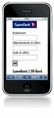 en webtilpasset mobilbank Tilgjengelige tjenester i vår første versjon: Sjekke saldo på selvvalgte