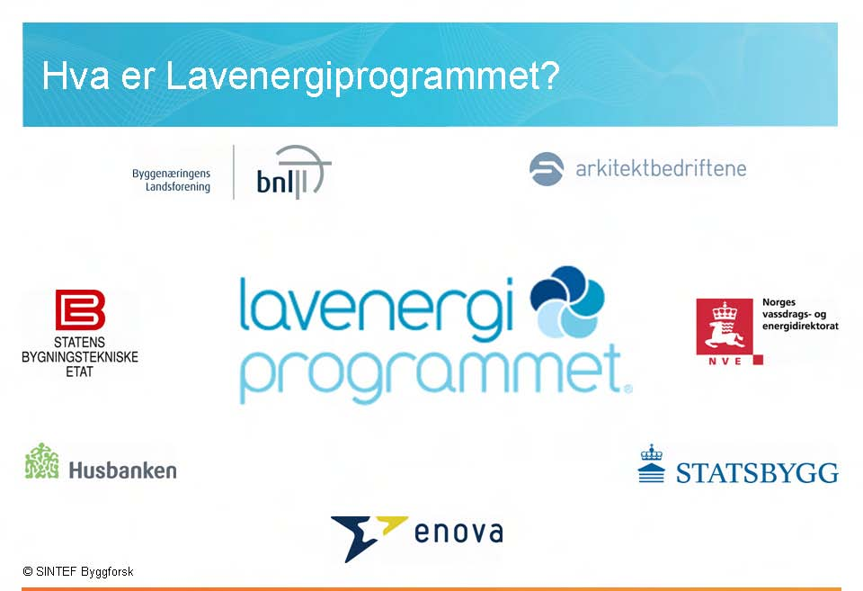 Lavenergiprogrammet Middelthunsgate 27 Pb. 7187 Majorstuen 0307 Oslo Tel: 23 08 75 00 Fax: 23 08 52 29 www.lavenergiprogrammet.no Klimaendringene er en stor samfunnsmessig utfordring.