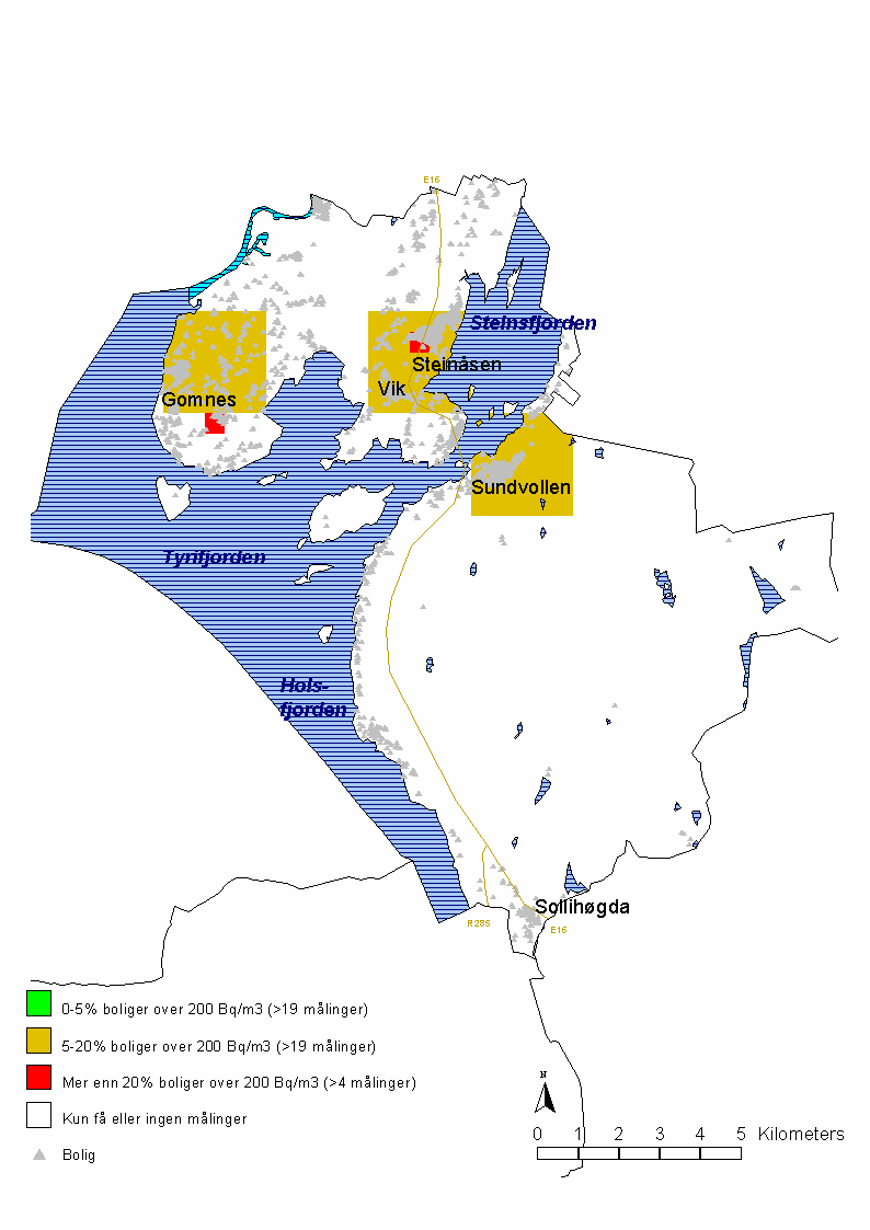 Figur 1: Områdekart for Hole kommune.