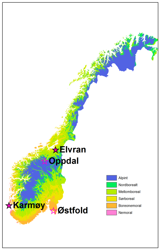 1. BRUK AV ENKEL MODELLERING TIL Å PREDIKERE OMRÅDER MED POTENSIELT HØY SANNSYNLIGHET FOR FOREKOMST AV SEMI NATURLIG ENG Naturgrunnlaget i Norge er svært variert grunnet variasjon i klima, berggrunn