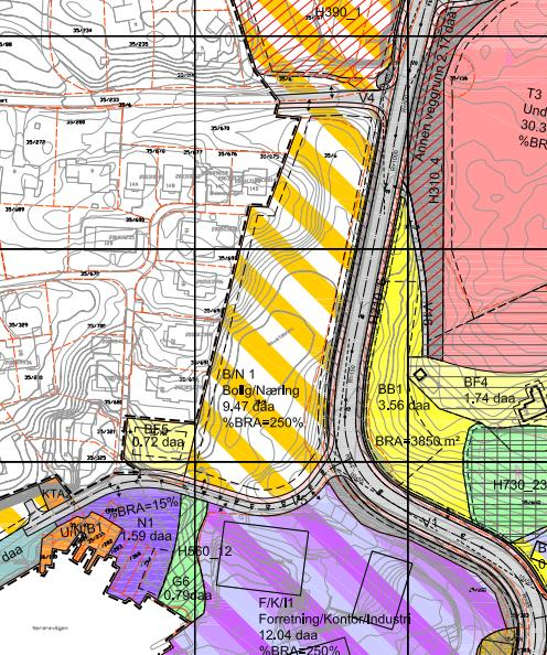 Område-reguleringsplan, planid 6003000 (utsnitt)