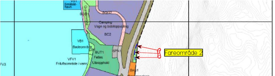 Figur 8. Faresonekart for Fareområde 2 4.