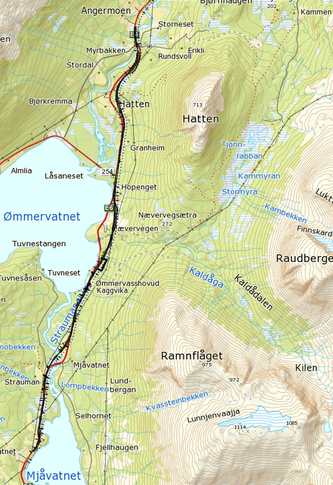 E6-4 Mjåvatn - Angermoen Tegning 01 21.