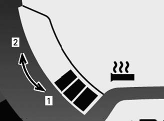 BETJENINGSORGANER / INSTRUMENTER / UTSTYR Alle bortsett fra YETI 600 ACE og 550 modeller mmo2007-009-043_b FLERFUNKSJONSMÅLER VARMEINTENSITET 1. Kaldere 2.