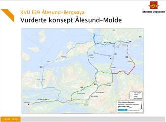 Lengste strekket med bare 2-felt på Romsdalsaksen vil bli 3 km mellom Hjelvika og Sekken.
