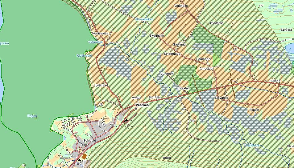 8-(37) TEMA NATURMILJØ Figur 4. kartet viser de registrerte lokalitetene i Vestnes kommune. Verdivurdering Tabell 2.
