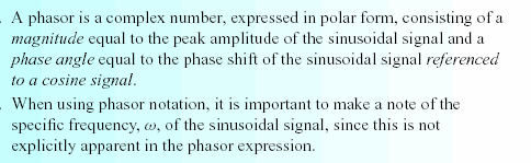 The imaginary part of the response is produced by the imaginary part of the complex forcing function The sinusoidal forcing function V m cos (ωt θ) produces the steady-state response I m cos (ωt θ).