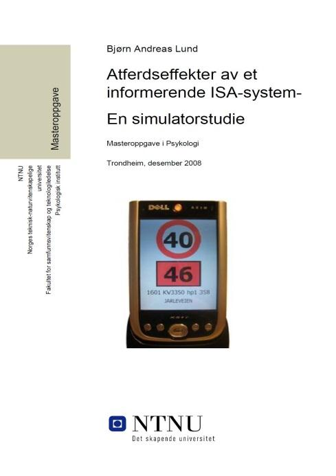 ISA (Intelligent Speed Adaptation) Evaluering av et informerende ISA-system