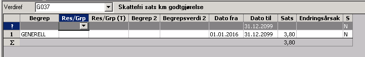 OBS! Alle bør opprette ny oppsettsperiode med dato fra 01.01.2016 (det er ikke gjort på test-kunde enda)!