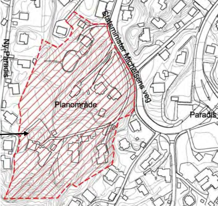 REGULERINGSFORSLAG TIL OFFENTLIG ETTERSYN Saksnr.: 201101801/31 Emnekode: ESARK 5123 Saksbeh.: HILK Dato: 13.08.2013 FANA, GNR. 13, BNR. 54, 68 M.FL., NY-PARADIS/PARADIS, FELT KB4, DETALJPLAN.