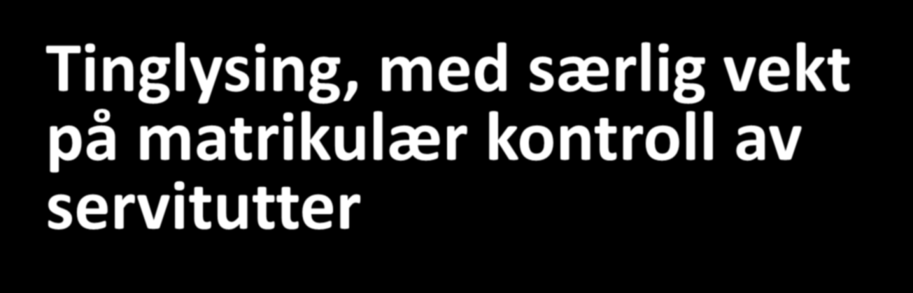 Tinglysing, med særlig