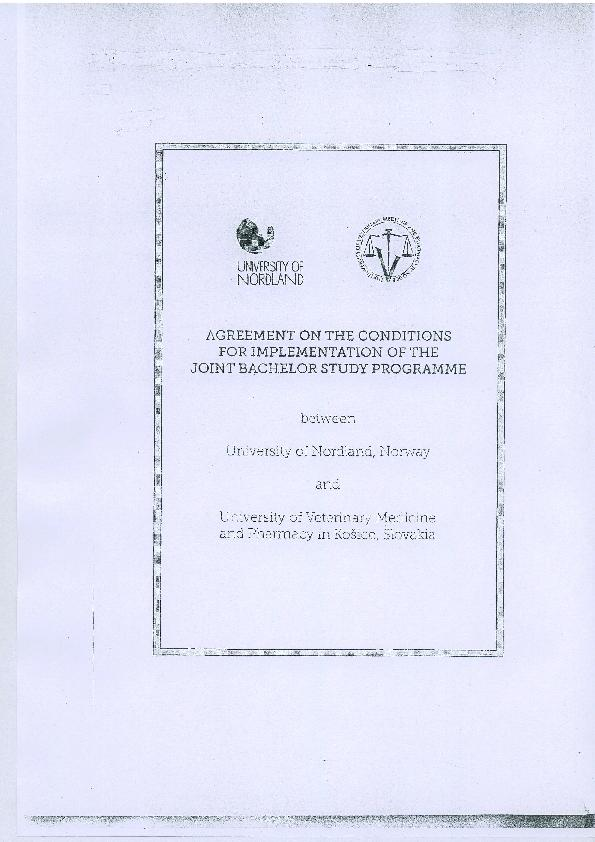 Vznik spoločného študijného programu náuka o živočíchoch 2 Schválený študijný plán súčasť podkladov k žiadosti o akreditáciu predložený na akreditáciu Akreditačnej komisii SR Priznanie práva UVLF v