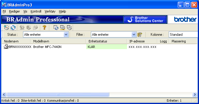 Konfigurere din maskin for et nettverk Bruke BRAdmin Professional til å endre innstillingene til utskriftsserveren (for Windows ) 2 Du kan laste ned den nyeste versjonen av Brother BRAdmin