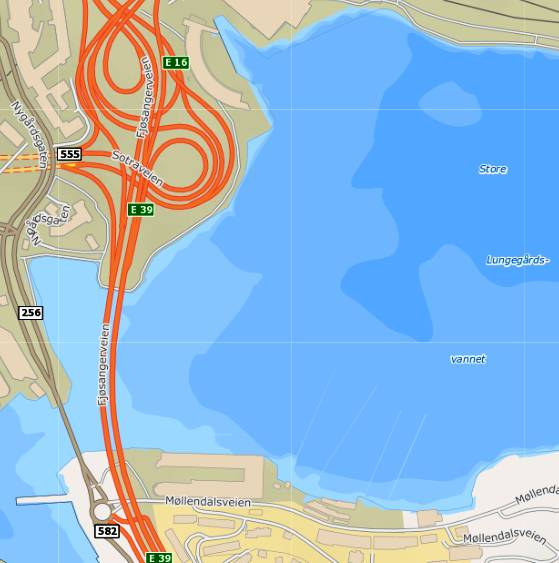 Siltgardinen skal ha daglig tilsyn og feil må rettes opp raskt. 8.5Vannprøver Det skal tas vannprøver i Strømmen på utstrømmende tidevann for å måle konsentrasjon av tributyltinn (TBT).