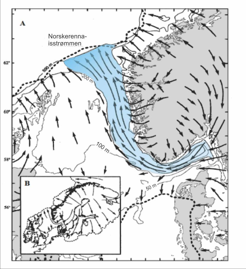 Kapittel 2 Bakgrunn tidligere er det foreslått at første gangen Norskerennaisstrømmen grunnet på eggakanten var under Fedjeglasiasjonen, for 1.1 millioner år siden.