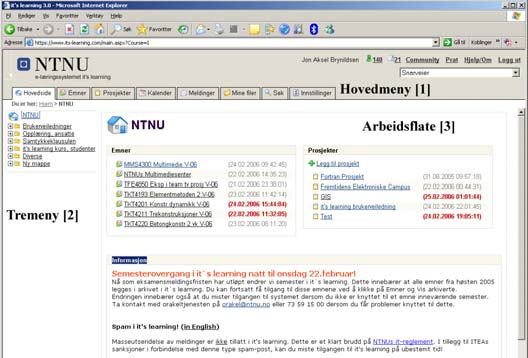 Du logger deg inn på it s learning ved å klikke på lenken under Felles, interne NTNU lenker på NTNUs intranett, Innsida https://innsida.ntnu.no (merk at det er https og ikke http).