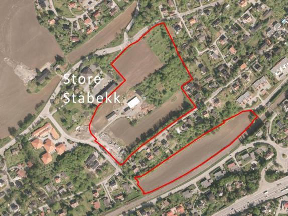 3.29 - Store Stabekk gård Innspill fra Selvaag Bolig ASA Innspillet i korte trekk Innspillet gjelder to av jordene på Store Stabekk gård. Områdene er på ca. 44 daa og 15 daa, totalt ca. 59 daa.
