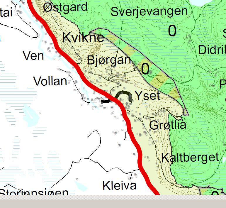 Innenfor «Bygdenært område» er planog bygningsloven førende, men avstanden til nasjonalt villreinområde er liten, og kommunen må vurdere om tiltak kan få konsekvenser for villrein og villreinens