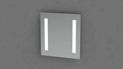 Cube LED Speillampe. Beslag til skap, speil og vegg følger med. 3W LED 230V. IP44-godkjent.