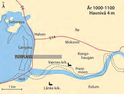 også vil pågå i framtida. Landhevningen har gradvis forandret Stjørdalen til tørt land. Fjordbukta og elveosen har flyttet seg flere mil nedover dalen, og landskapet har forandret seg totalt.