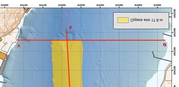 Side 10 av 17 Det er tatt ut snitt av eksisterende sjøbunn gjennom deponiet i retning nord-sør og vest-øst som vist i Figur 3 og 4.