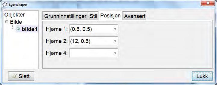 13 Tekst og bilder i GeoGebra gjelder det bare å få bildet riktig plassert. Dersom du zoomer inn på aksene, så ønsker du å zoome inn på bildet også.