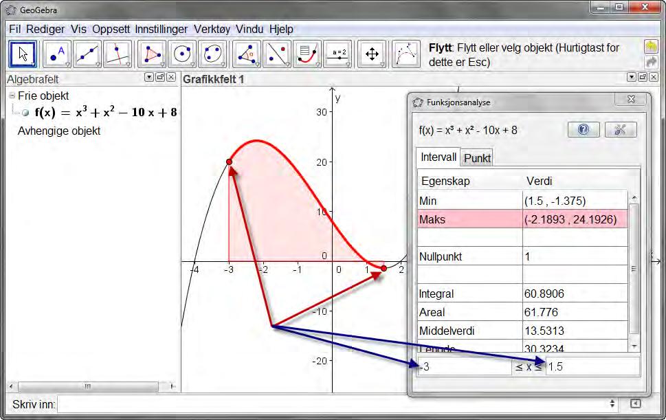 2 Funksjoner i GeoGebra Figur 12: Vi må velge