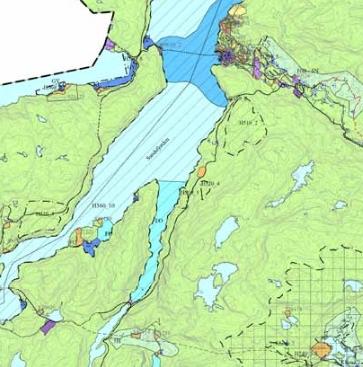 16 2.2.3 Kommuneplan for Suldal Figuren under viser utsnitt frå gjeldande kommuneplan for Suldal. Figur 2.1: Utdrag av kommuneplan for Suldal 2015-