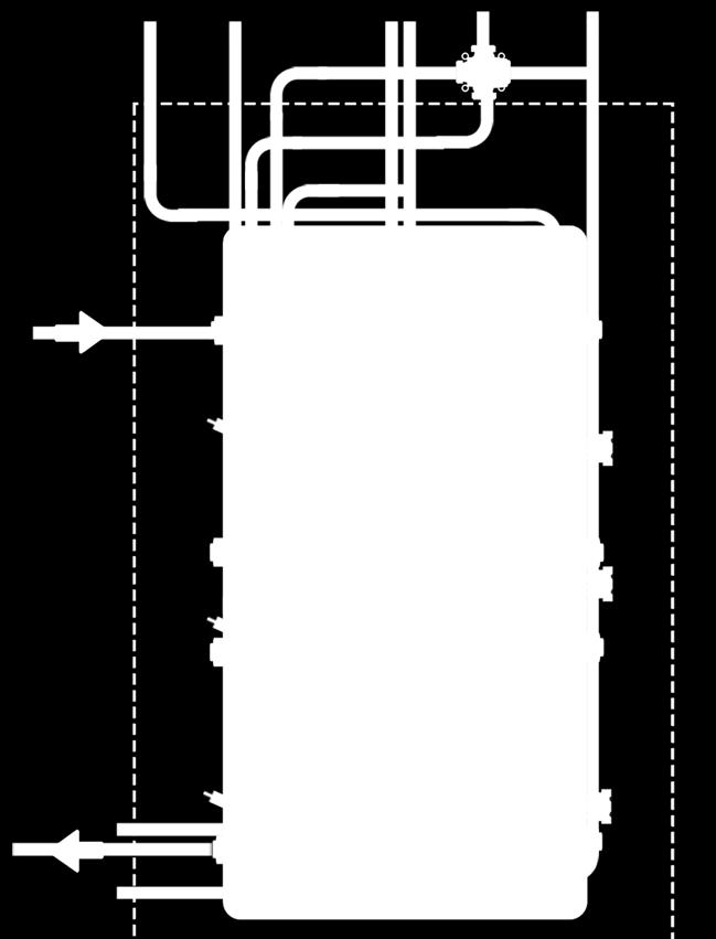 Om en turtallstyrt ladepumpe er koblet til varmepumpen - / ene, så kommer sirkulasjonen til å bli innstilt automatisk uten innjustering av reguleringsventilen.