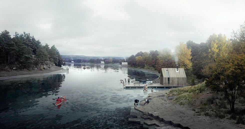 kommentarefeltet under! ) Sjøbad med sauna som gjør øya badevennlig hele året? ' LINK AS FAKTA: DETTE ER SAKEN * Oslo Havn foreslår å lage en ny øy i Bunnefjorden.
