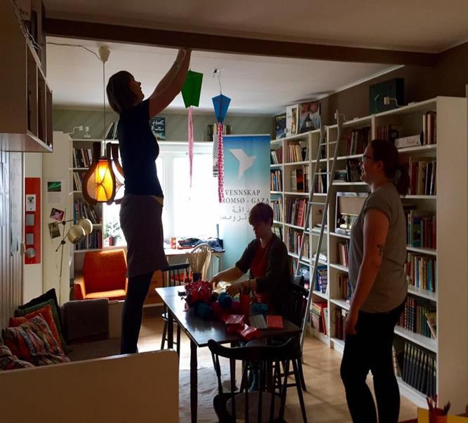 Vennskap Tromsø Gaza var med og arrangerte åpent hus på Bed & Books, Møt Gaza!