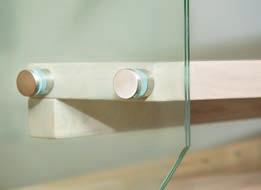 Runde spiler Kvadratiske spiler Stålspiler Glass festet med glassadapter Glass festet med klemmer Glass notet ned i trinn