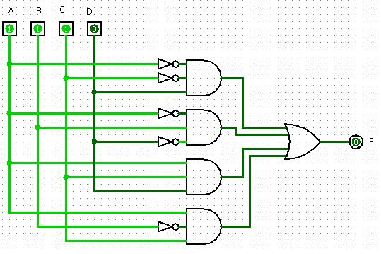 d. Tegn opp kretsen med kun 2- input NAND porter.