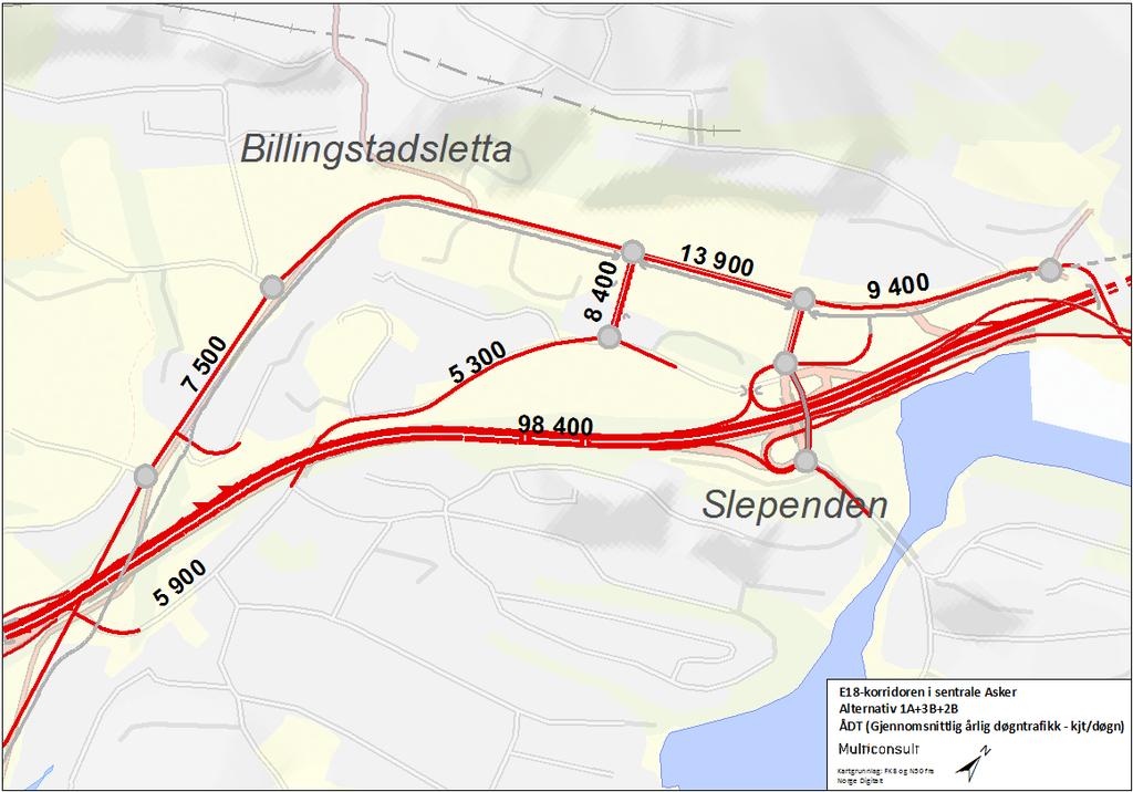 Områderegulering Bergerveien Trafikkberegninger Billingstadsletta multiconsult.