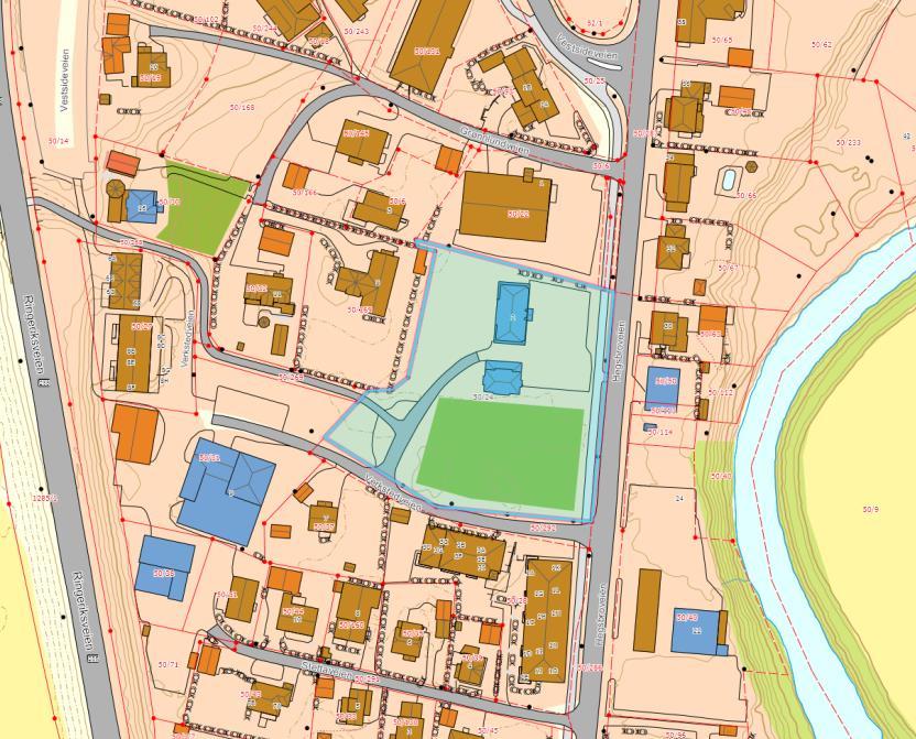 Alternativ 1 50/24 Gå til kart Tomteareal: 6280,50 m 2 Kommuneplan/regulering: Reg.