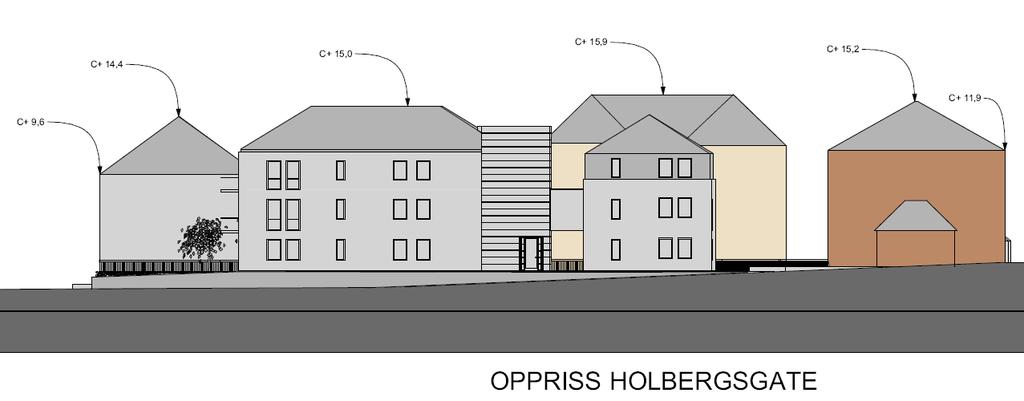 Byggegrensene gir mulighet for et bygg med grunnflate på ca 80 % av hovedbygget hadde i det opprinnelige planforslaget.