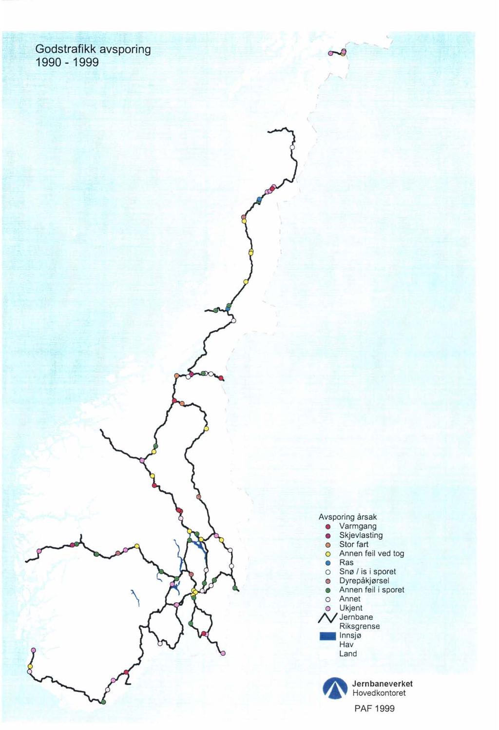 Godstrafikk avsporing 1990-1999 ;- "i <.