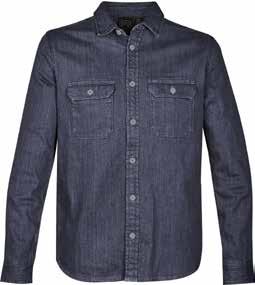 Heritage Impact 370 indigo HERITAGE SNAP FRONT SHIRT SS02 SFX-2 Herreskjorte i premium bomullskvalitet.