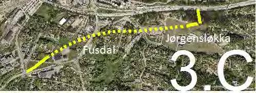 B: Tunnel Lensmannslia Fusdal Alternativ 1B: Tunnel fra Drengsrud til