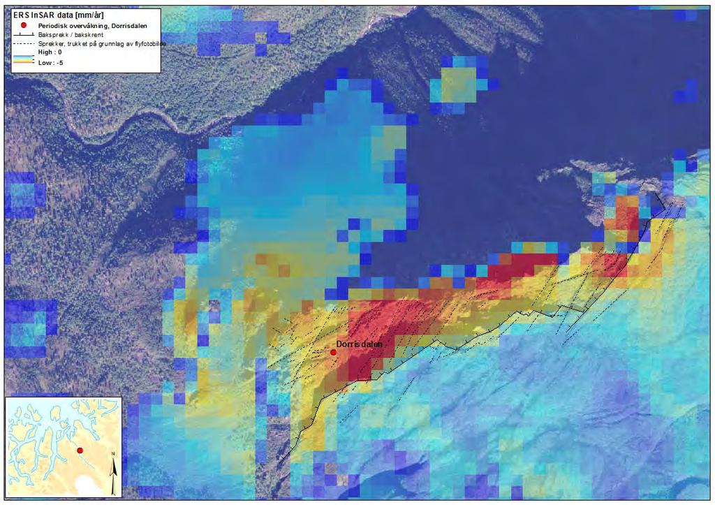 Tabell 5: dgps data samlet inn for Dorrisdalen 2008-2010. 6.3.2 Strukturgeologiske data Det ble ikke gjort strukturgeologisk arbeid ved Dorrisdalen i 2010.