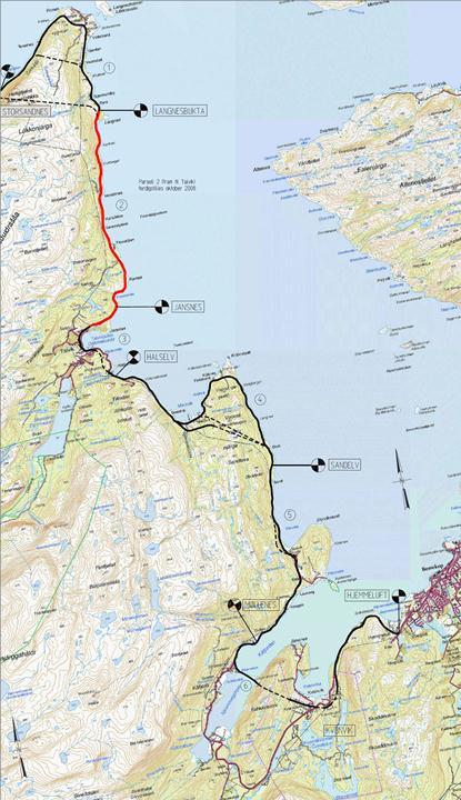 E6 Alta vest, Finnmark Møllnes-Kvenvik-Hjemmeluft (parsell 6/7) 8 kontrakter i gang.