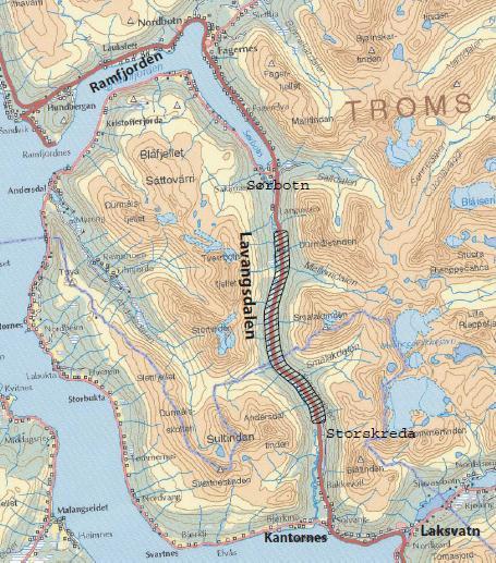 Midtrekkverk (Troms) E8 Lavangsdalen: Delstrekningen Storskreda Sørbotn - Ca.