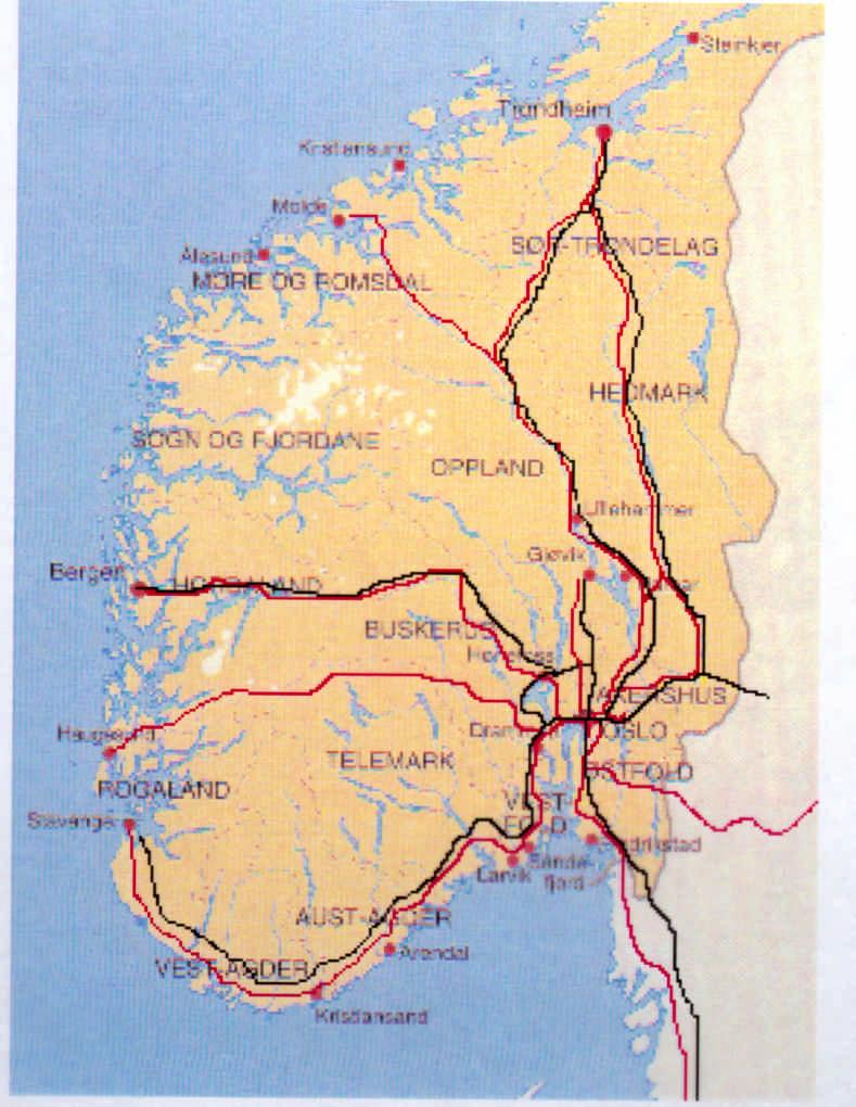 Stamveier og transportkorridorer Alnabruterminalene og Oslo Havn er logistikk navet for en nasjonal godstransport strategi for Østlandsområdet Begge områder