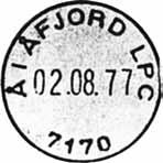 ? ÅFJORD LP A Innsendt?? Registrert brukt fra 17.08.81 BW til 06.10.98 IWR Stempel nr. 25 Type: I25N Utsendt?? ÅFJORD LP B Innsendt?