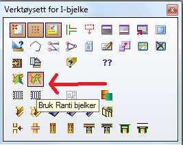 6... Kapittel 3 17.02.13 Bjelkelag I-bjelker DDS-CAD Konstruksjon innføring i versjon 7 Legge inn bjelkelagskontur. Velg Verktøysett for I-bjelke.